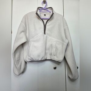 Joe Fresh Cream Sherpa Pullover